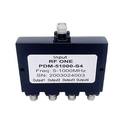 4 Way SMA Power Divider 5-1000 MHz