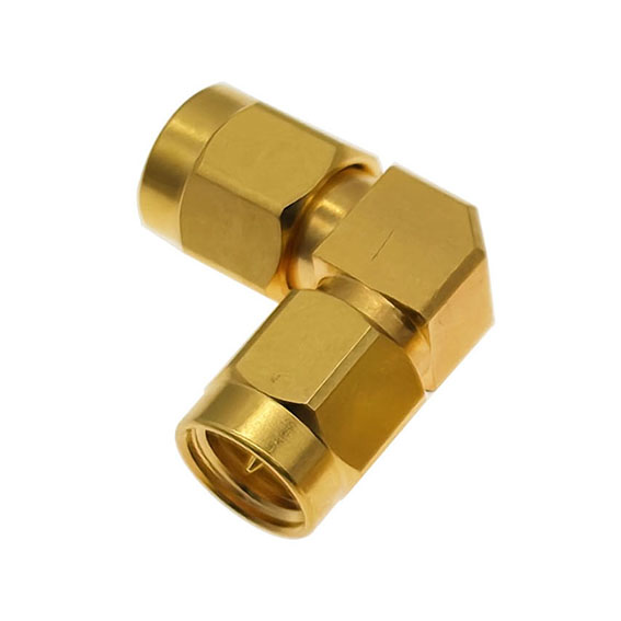 SMA Male to SMA Male Right Angle Adapter, For Cryogenic Application
