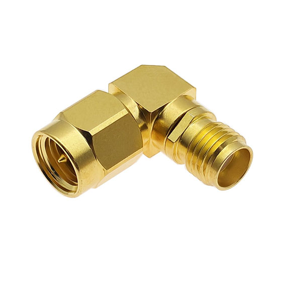SMA Male to SMA Female Right Angle Adapter, For Cryogenic Application