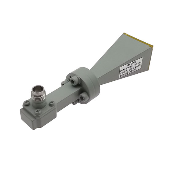20 dBi Gain, 49.8-70 GHz, WR15 Standard Gain Horn with 1.85mm Female Port