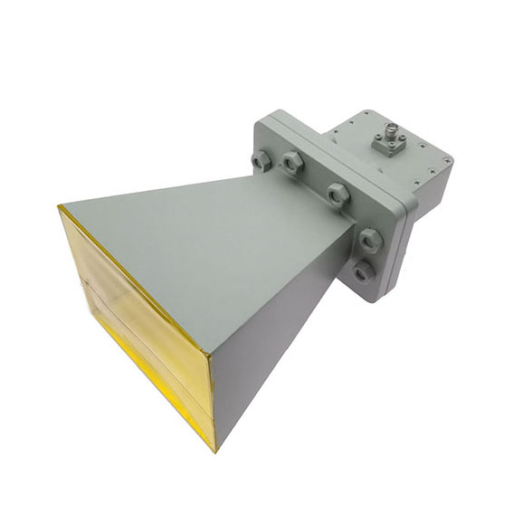 10 dBi Gain, 3.94-5.99 GHz, WR187 Standard Gain Horn with SMA Female Port