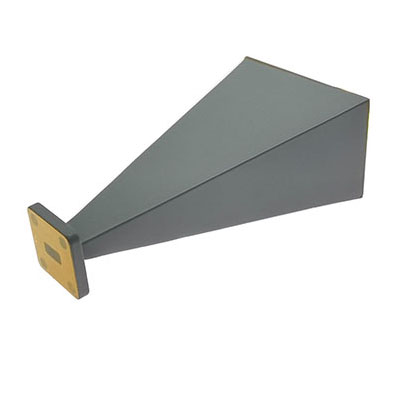 20 dBi Gain, 26.3-40 GHz, WR28 Standard Gain Horn with UBR320 Flange