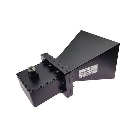 10 dBi Gain, 2.6-3.95 GHz, WR284 Standard Gain Horn with N Female Port