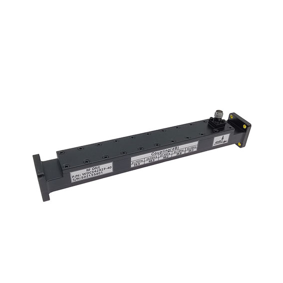 WR42 Waveguide Broadwall Coupler, 50 dB, 17.6-26.7 GHz, 2.92mm Coupled Port